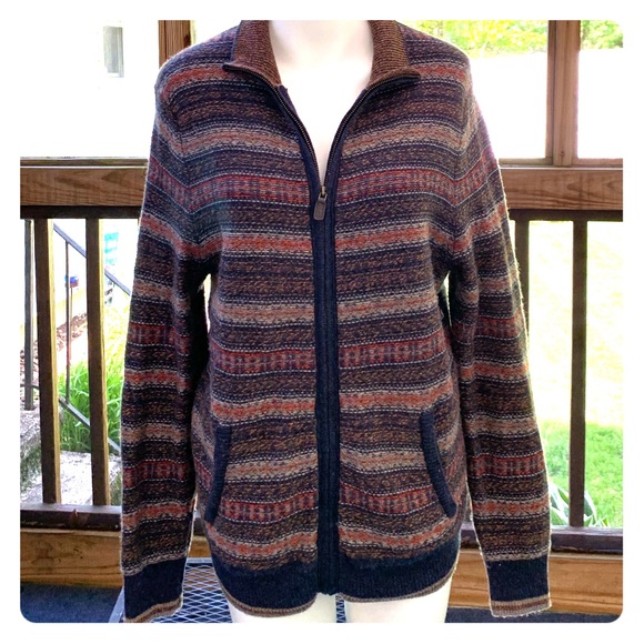 Zip up sweater multi Color tweed - Picture 1 of 7